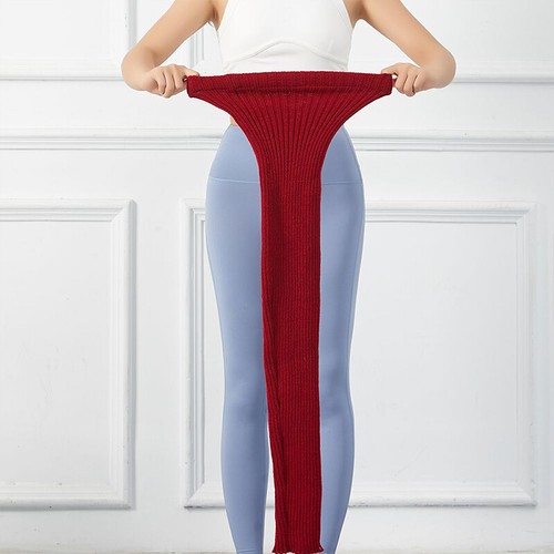 Women 90cm Long Yoga Leggings Knitted Leg Warmers Dance Long Socks Large Size - Picture 24 of 26