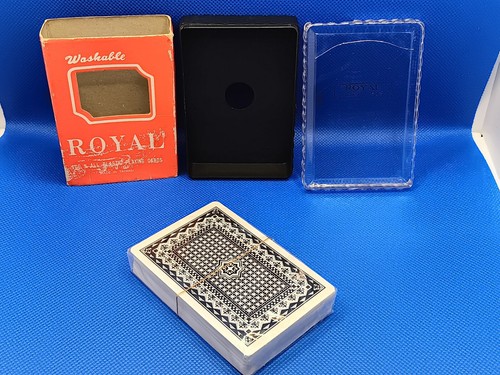 Vintage Royal Washable All Plastic Playing Cards in Original Packaging-UNOPENED - Picture 3 of 13