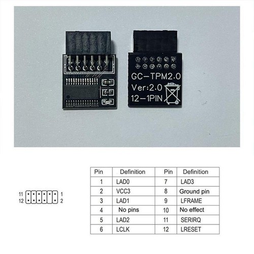 Tpm2.0 Security Module Supports Multi-brand Motherboards 1 14 Y0G0 12 J5Y7 - Afbeelding 6 van 16