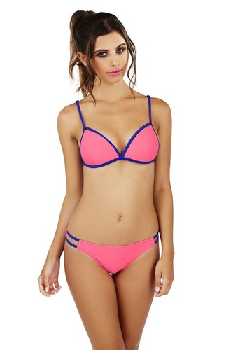Ladies Bikini Set Womens Swimwear Padded Bandeau Halterneck Size 8 10 12 14 - 第 7/31 張圖片