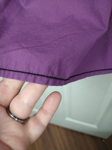 Tranquility Mayhem Woman M Shirt Purple Collared Button Western Casual Workwear - Picture 6 of 12