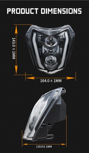 Faro LED di certificazione E24 per KTM EXC-F 350 500 XCF-W 150 450 690 Smc R - Bild 7 von 12