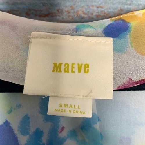 Camiseta sin mangas Anthropologie Maeve seda acuarela transparente talla S fluida floral Fairycore - Imagen 4 de 8