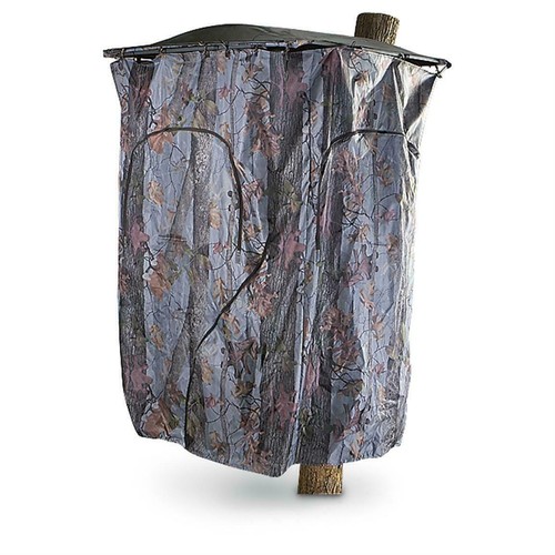 Universal Tree Stand Blind Kit Deer Hunting Big Game Camo Cover 3 Windows Stakes - Picture 2 of 12