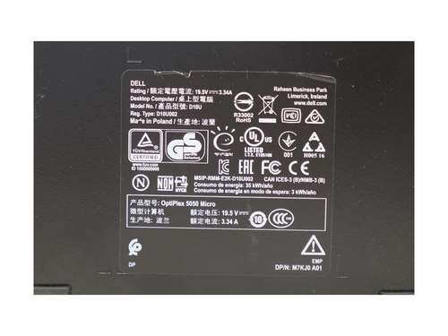 PC Dell Optiplex 5050 Micro Intel i5-6500T 2,50 GHz 16GB RAM 250GB SSD 256GB M.2 - Afbeelding 11 van 14