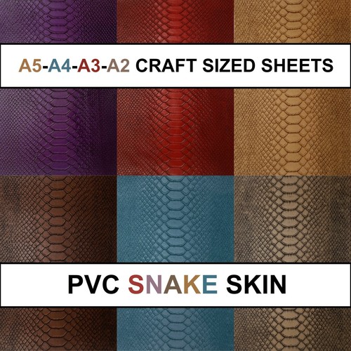 SNAKE SKIN FAUX LEATHER pvc leatherette Upholstery Fabric 1 metre x 1.4mt - Picture 11 of 46