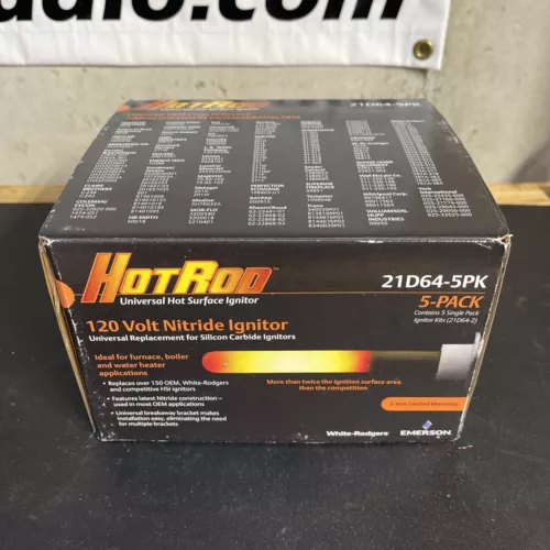 White-Rodgers 21D64-5PK HotRod 120V Nitride Universal Hot Surface Ignitor 5 Pack