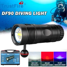 TustFire DF90 Kit 15000 Lumen Brightest Diving Light Waterproof Scuba Flashlight