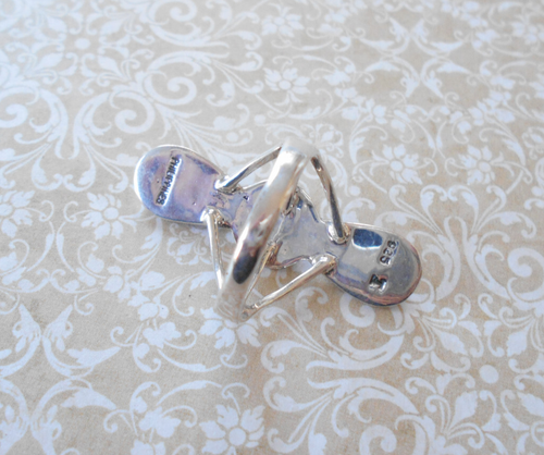Anillo Turquesa Ostra Cobre Plata Esterlina Diseño Suroeste 19B29 - Imagen 6 de 14