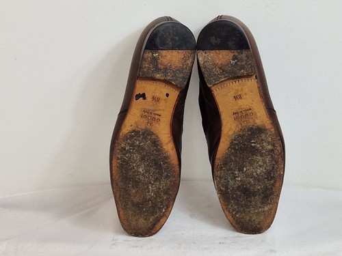 Gucci made in Italy men Tasseled slip on shoes all leather Brown UK 8.5 EU 42.5 - Picture 10 of 10