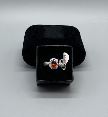 Lab Created Ruby Rhodium Plated Setting Ring Bomb Party Size 10 Gift Box Incl - Picture 4 of 11