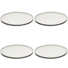 White Dinner Plates | Inku Tableware by Sergio Herman | Dishes Set for 4 | Stone
