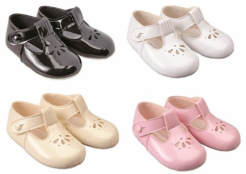 NEW BABY GIRL/BOYS BAYPODS FIRST PRAM SHOES BAY PODS BLUE-WHITE-PINK-RED REBORN - Picture 2 of 16