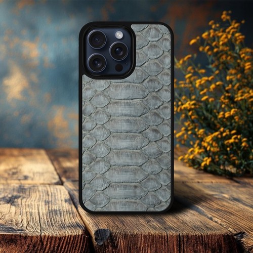 Exotic Python Gray Leather Case for iPhone 15 Pro/15 Pro Max/15/15+ SkinBacker - 第 30/35 張圖片