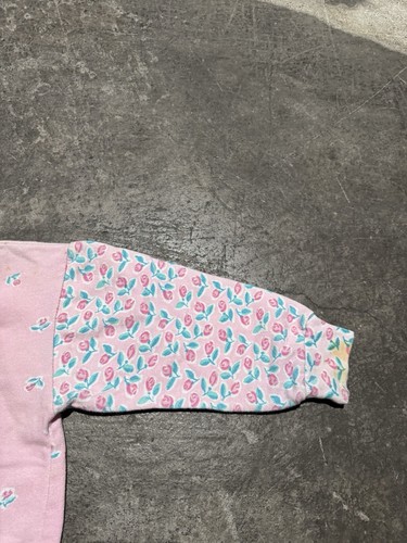 Vintage Disney Beauty & The Beast Sweatshirt Toddler Kids 4T Pink Floral SSI - Picture 7 of 14