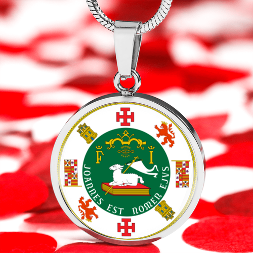 Puerto Rico State Seal Necklace Circle Pendant Stainless Steel or 18k Gold 18-2 - Picture 5 of 11