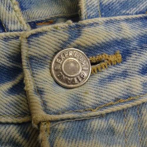 Jeans handbemalt von Künstler Jeans Frau weiblich Kunst Wandbild Vintage 93 - Bild 10 von 24