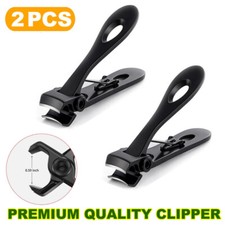2 pcs Stainless Professional Extra Large Toe Nail Clippers For Thick Heavy Men