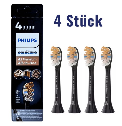 Philips Sonicare A3 Premium Spazzola di ricambio HX9092/11 (4/8 pezzi) - Bianco Nero - Foto 7 di 9