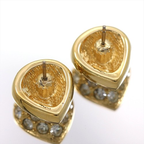 Orecchini Dior Homme a goccia orecchini traforati strass lega oro usati - Foto 6 di 8