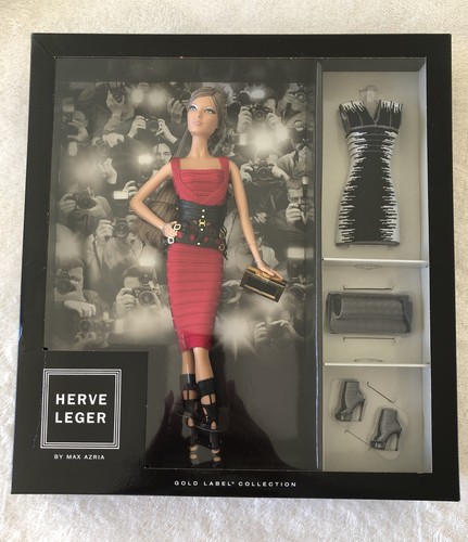 Designer Herve Leger Max Azria Barbie Doll With Shoes & Clutch Bag - 第 10/12 張圖片