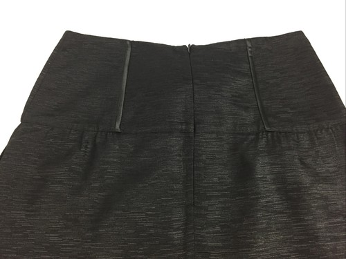 Angela Lewis Skirt Black Size 10 Pencil Wrap Midi Bow Detail High Waist Cocktail - Picture 6 of 12