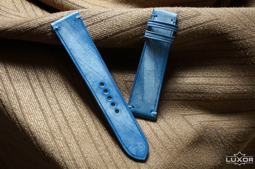 Italian Wax Cow Watch Strap, Handmade Leather Wristwatch, Custom Band 19/20/22mm - Picture 7 of 21