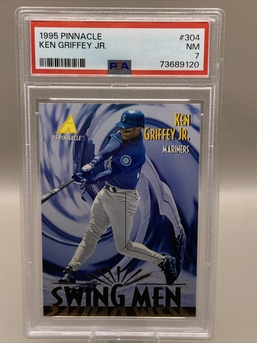 1995 PINNACLE KEN GRIFFEY JR SWING MEN PSA 7 NM # 304