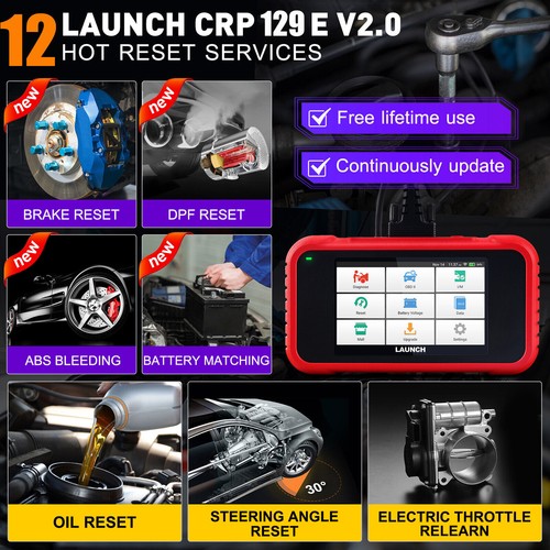 2025 LAUNCH CRP129E PLUS Elite OBD2 Scanner Diagnostic Tool TPMS Injector Coding - Picture 21 of 27