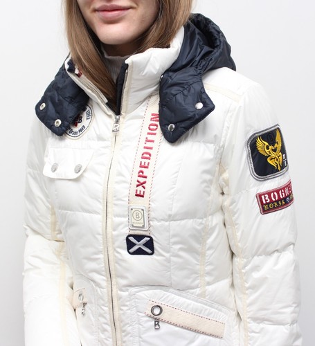 Women's BOGNER Expedition Ski Down Down Puffer Jacket RARE White EU36 US6 ~S - Picture 2 of 12