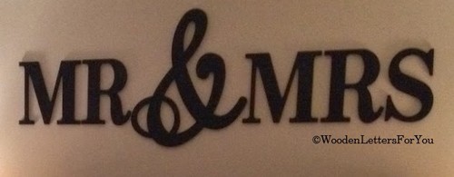 MR & MRS Wood Letters, Wall Décor-Painted Wood Letters, Wall Letters- Queen Size - Picture 2 of 4