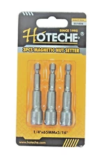 HOTECHE 3 PC 5/16" Magnetic Nut Driver 1/4" Shank 2-1/2" Long 251026