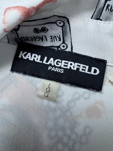 KARL LAGERFELD PARIS Whimsical Perfume Sunglasses Long Sleeve Top Sz L - Picture 13 of 15