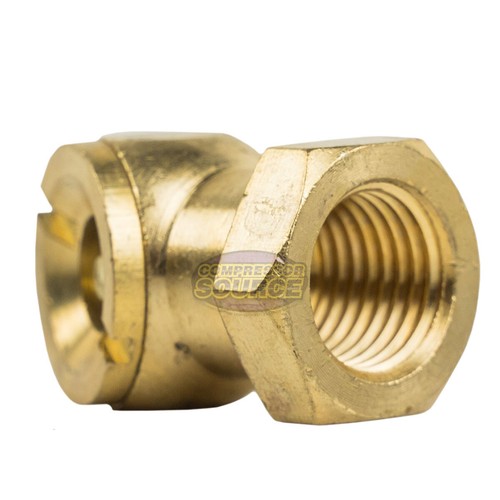 1/4" Air Tire Chuck Hex Ball Foot Solid Brass Tire Inflator Air Hose Attachment - Picture 2 of 6