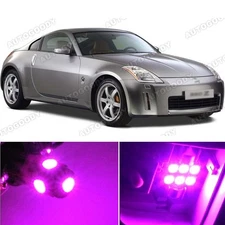 7 x Premium Hot Pink LED Lights Interior Package Kit for Nissan 350Z 2003-2008