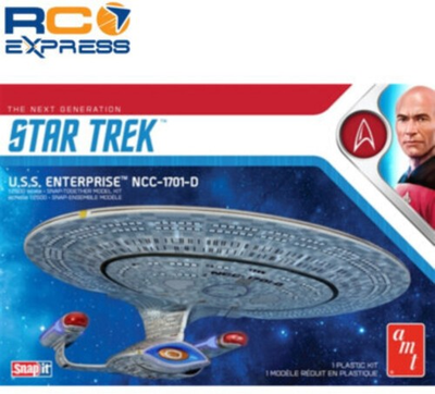 #ad #ad Star Trek U.S.S. EnterpriseD Snap 2T AMT Model Kit Used Very Good Toy $31.99