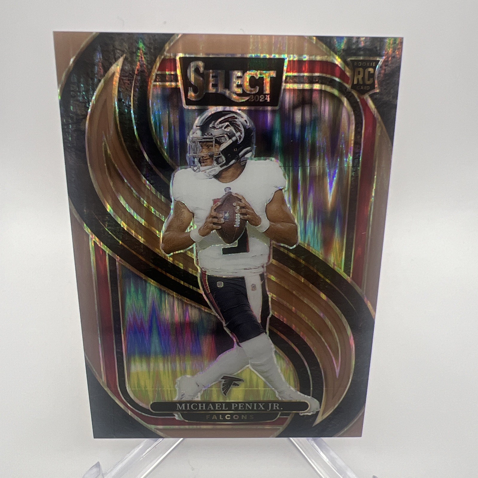 2024 Panini Select #110 Michael Penix Jr. Copper Prizm Shock #/299