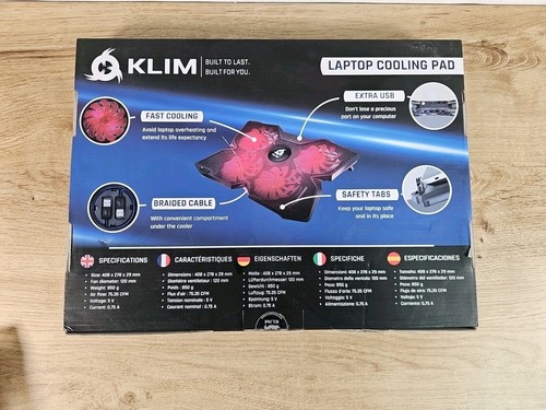 KLIM Wind Laptop Cooling Pad - 4 Cooling Fans at 1200 RPM USB Fan - RGB Red - Photo 15/15