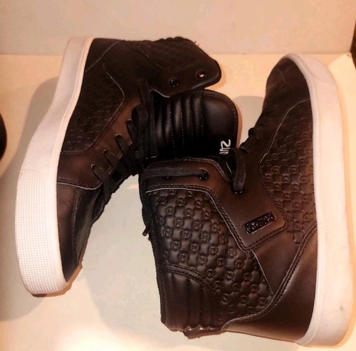 ZUMBA Street Boss High Top Sneakers Womens Size 12 Black Trainers Dance Z Slide - Picture 4 of 12