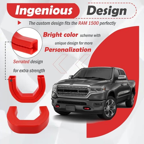 Tow Hook Covers Fits for Dodge RAM 1500 2019-2025 ,Front Tow Hook Covers - Foto 3 di 6