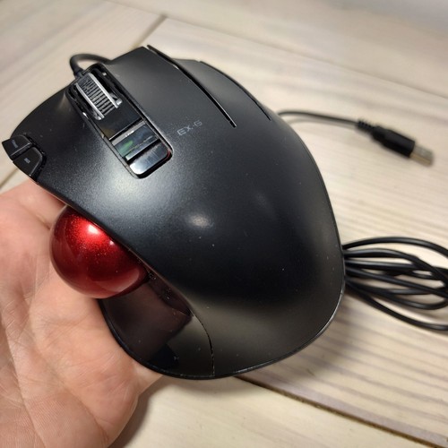 Ratón trackball ELECOM EX-G con cable M-XT2URBK-G en muy buena condición