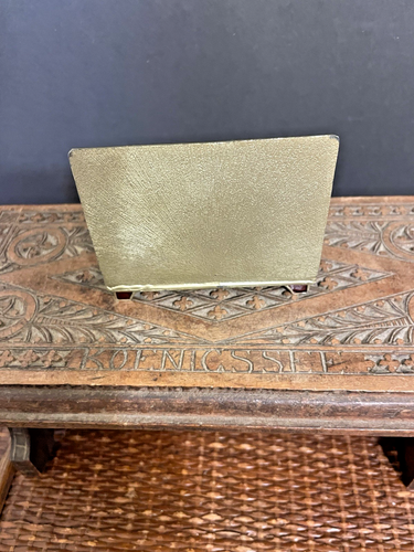 Art Deco Style Business Card Holder red gold tone design - Picture 3 of 8