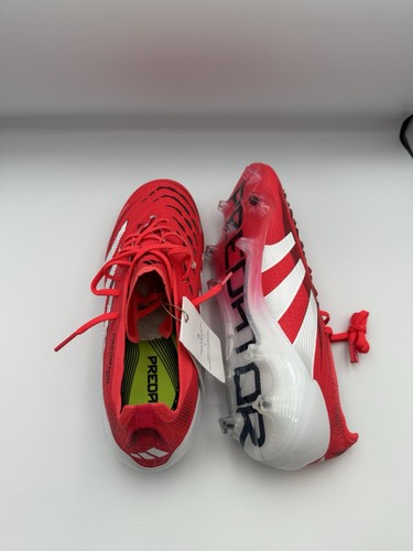 adidas Mens 9.5 PREDATOR ELITE FG Soccer Cleats Lucid Red/Cloud White ID3882 - Picture 5 of 5