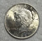 1922 P Peace Silver Dollar. Estimated Uncirculated Mint State 64. Video M0072.
