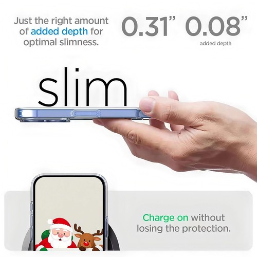 Luxury Christmas Clear Santa Tree Snowman Cover Case For S25 FE S24 S23 Ultra - Picture 8 of 33