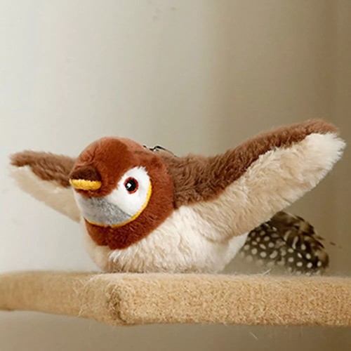 Vivid Chirping Flying Bird Cat Toy Flapping Bird Cat Toy  for Bored Cat - Picture 8 of 11