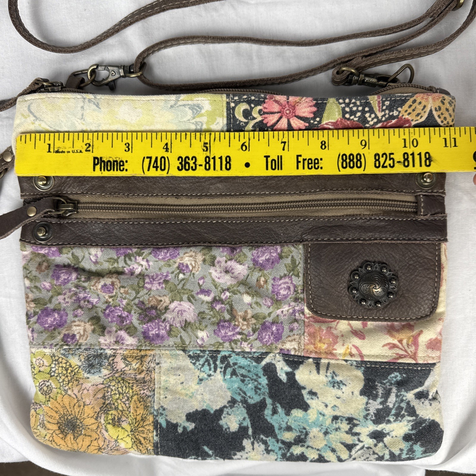 Myra Bag Patchwork Boho Canvas Patchwork Crossbod… - image 22