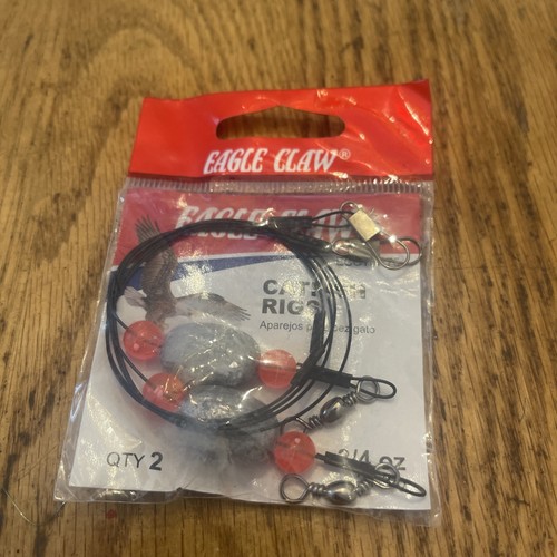 Garra de águila 3/4 OZ Catfish Rig, Negro, Pack de 2 - Imagen 1 de 4