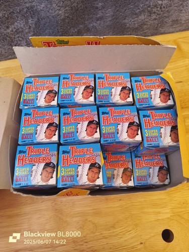 Vintage 1991 Topps Triple Headers Set 22 Team Balls with box. 2 Kartons fehlen. - Bild 9 von 10