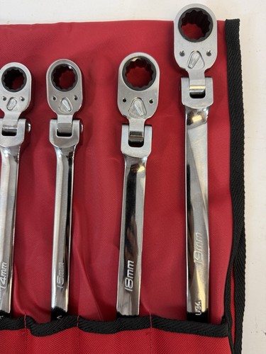 Snap-on 5pc 12pt Metric Double Flex Reverse Ratcheting Wrench Set XFRRM705 - Picture 3 of 5